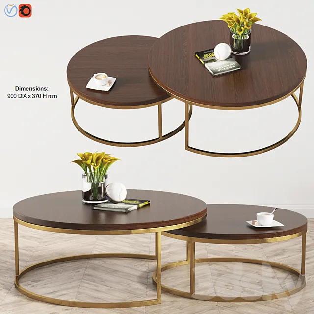 Kanta Nested Coffee Tables Boydblue 3DModel