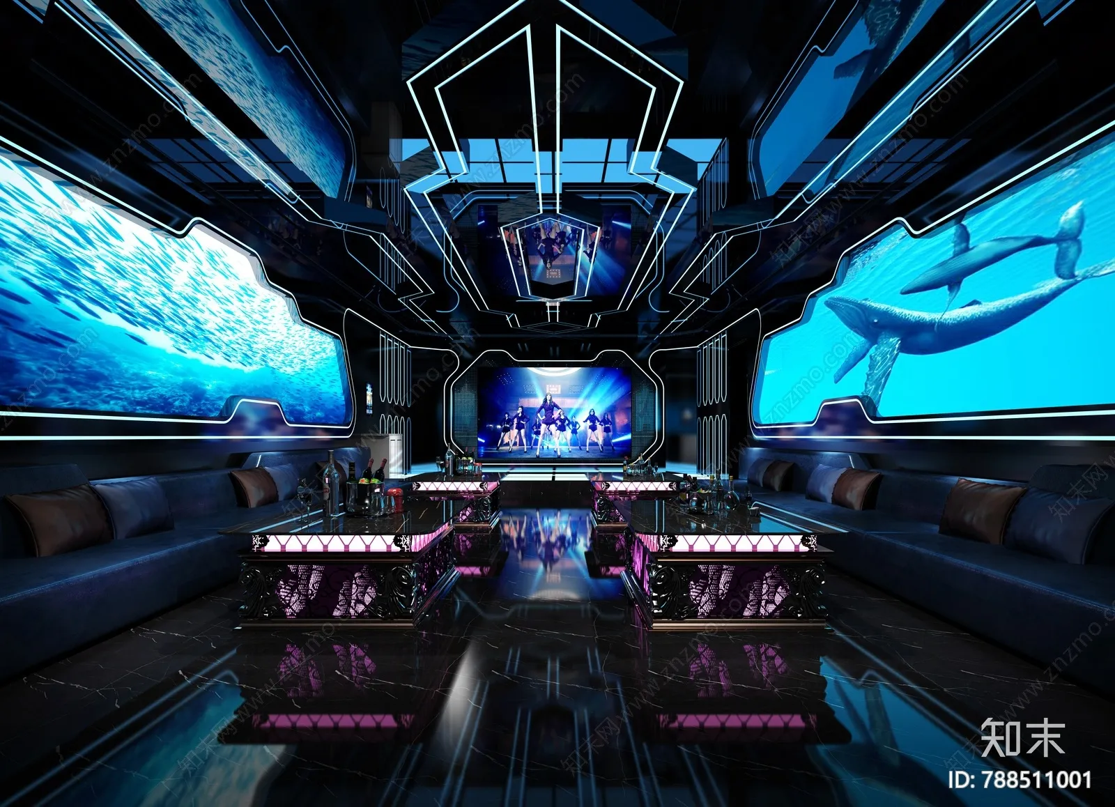 Karaoke - Bar - KTV 3D Interior Scenes - 001
