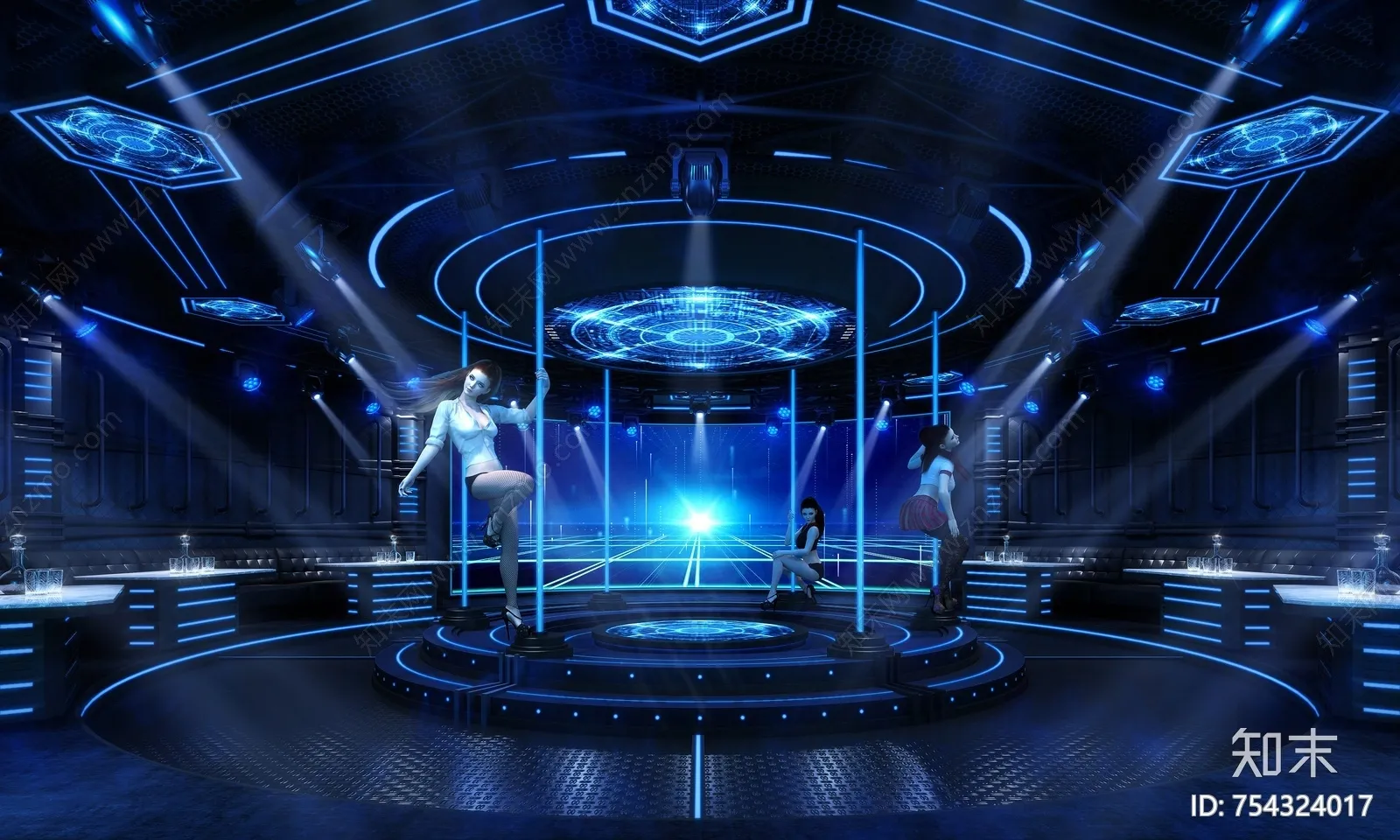 Karaoke - Bar - KTV 3D Interior Scenes - 008