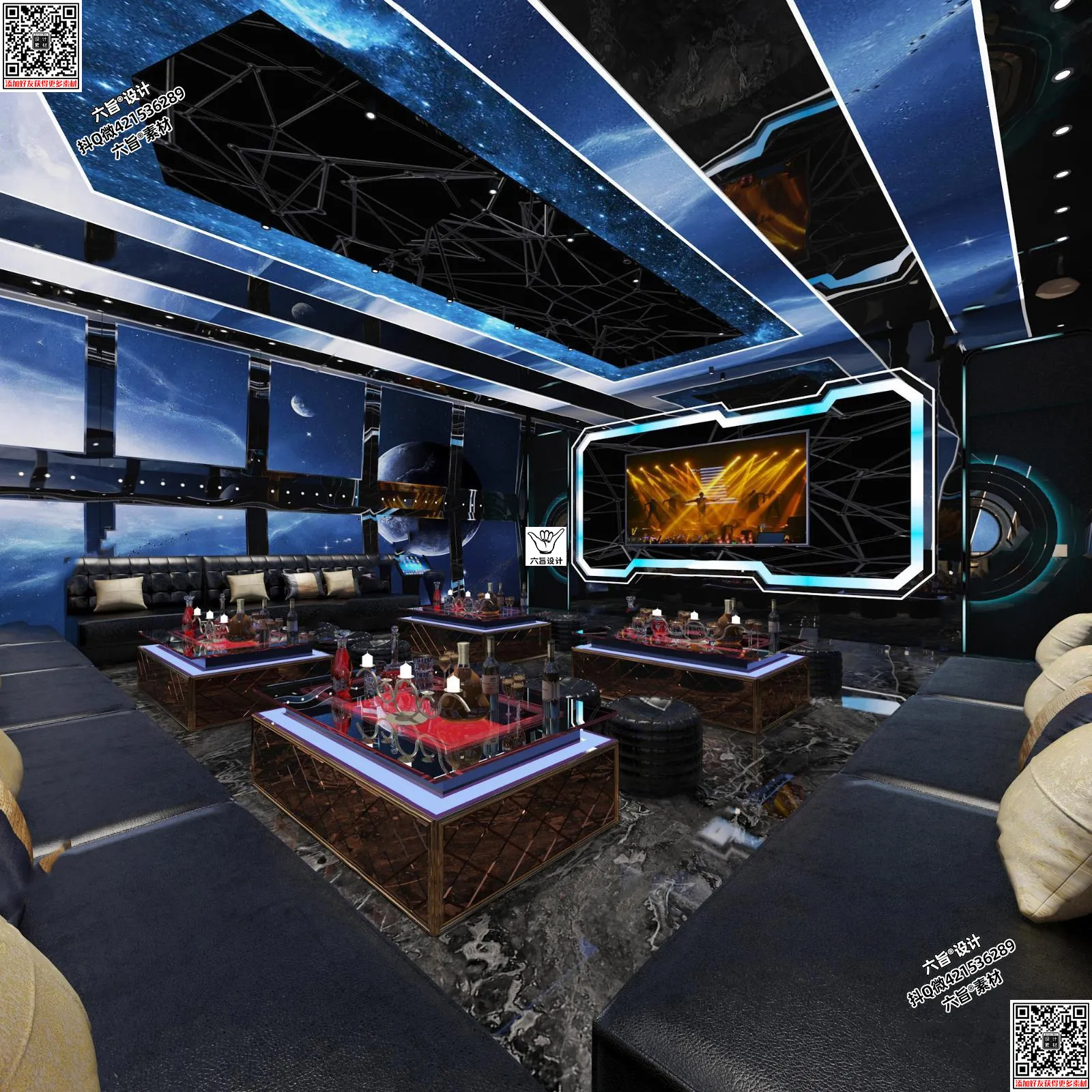 Karaoke - Bar - KTV 3D Interior Scenes - 009