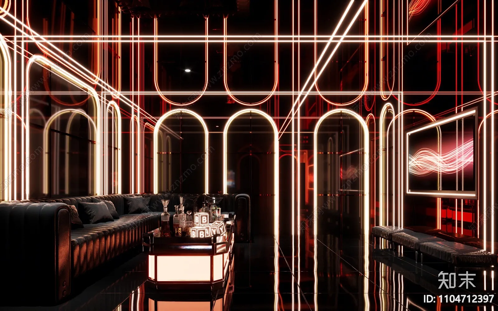 Karaoke - Bar - KTV 3D Interior Scenes - 010