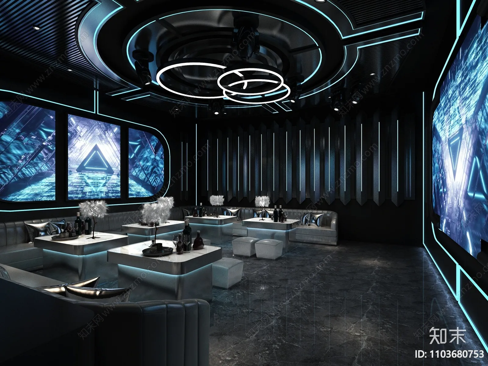 Karaoke - Bar - KTV 3D Interior Scenes - 013