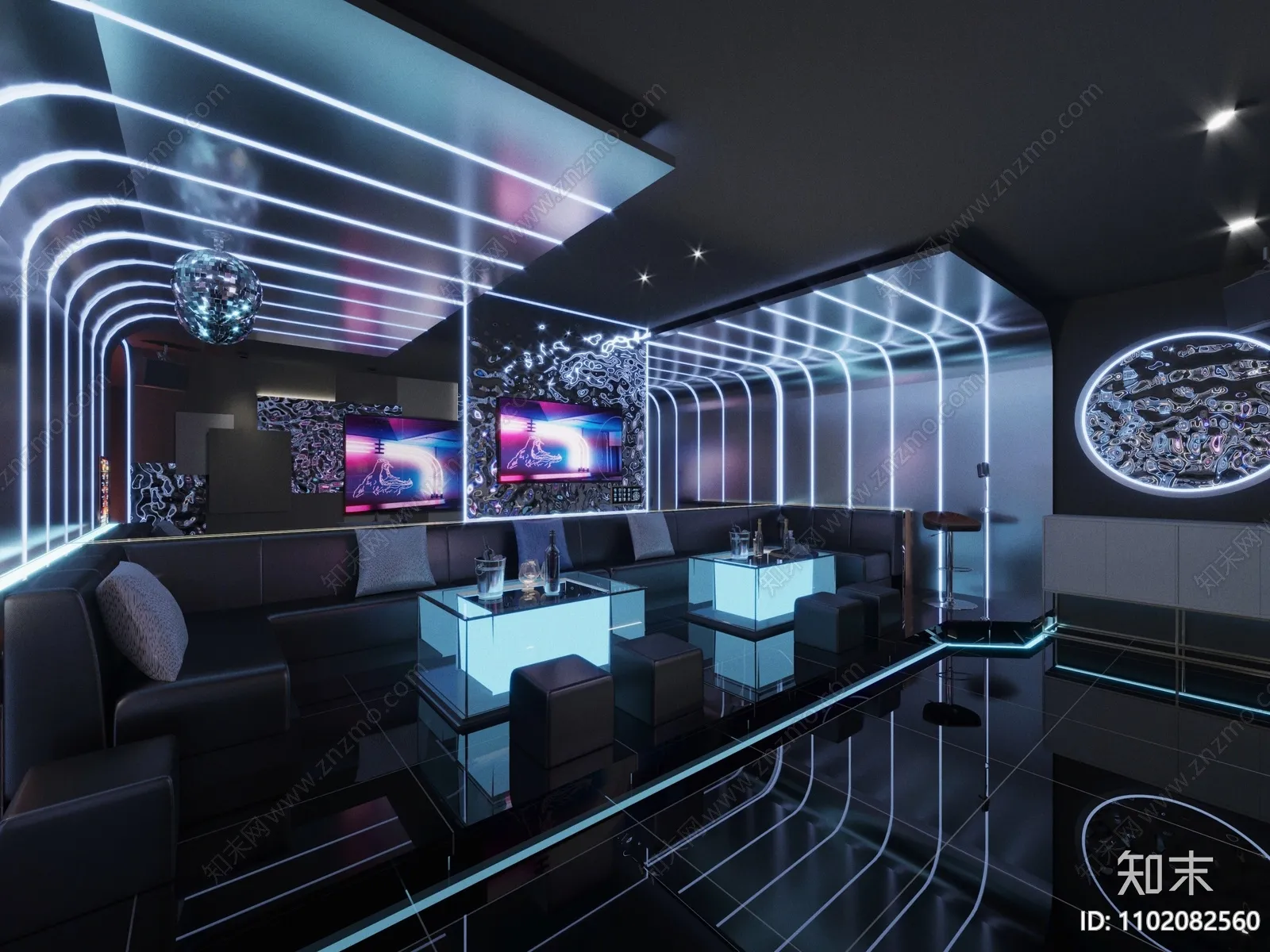 Karaoke - Bar - KTV 3D Interior Scenes - 014