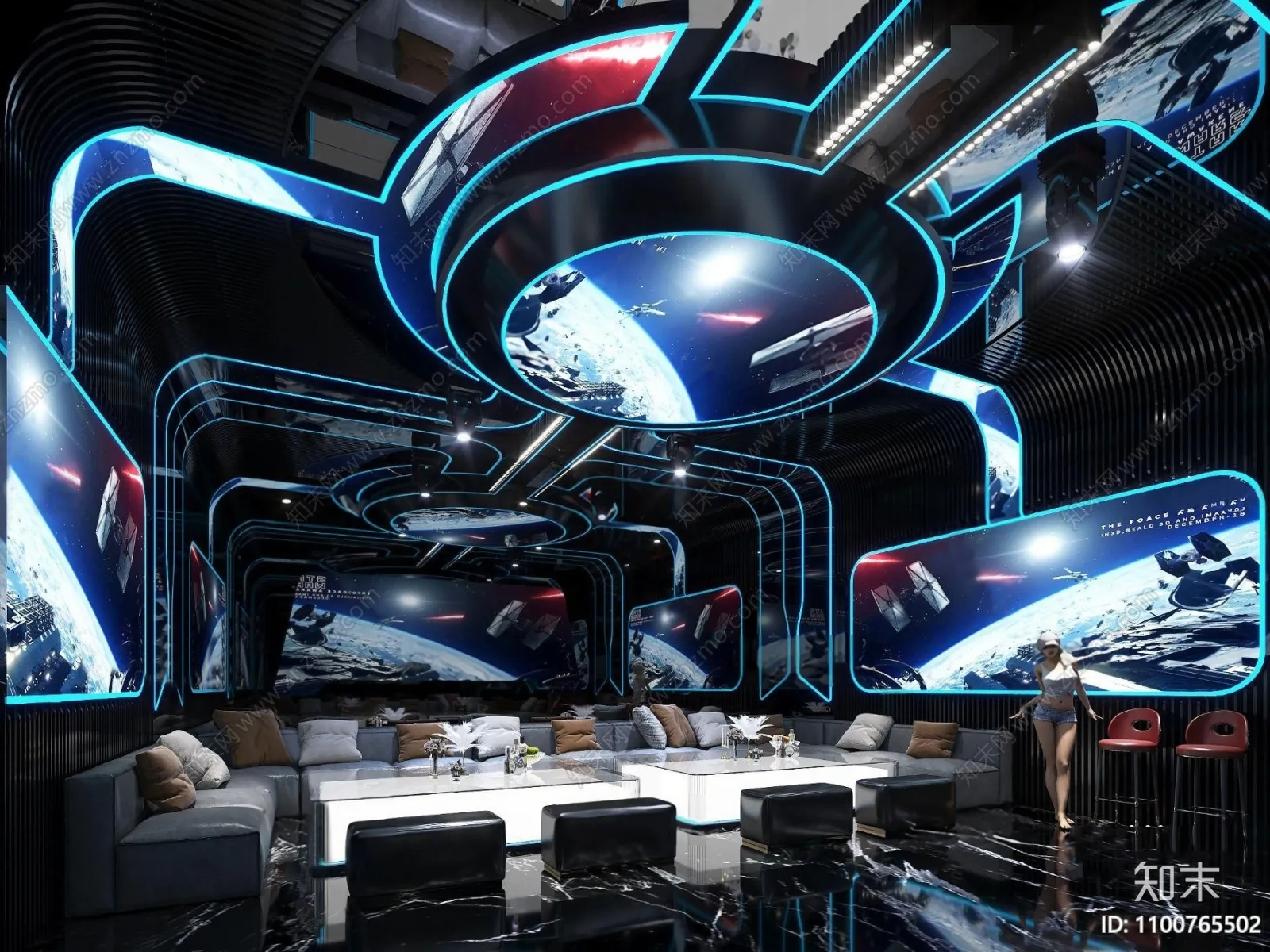 Karaoke - Bar - KTV 3D Interior Scenes - 016