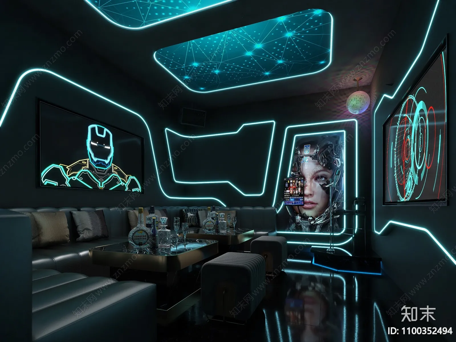 Karaoke - Bar - KTV 3D Interior Scenes - 020