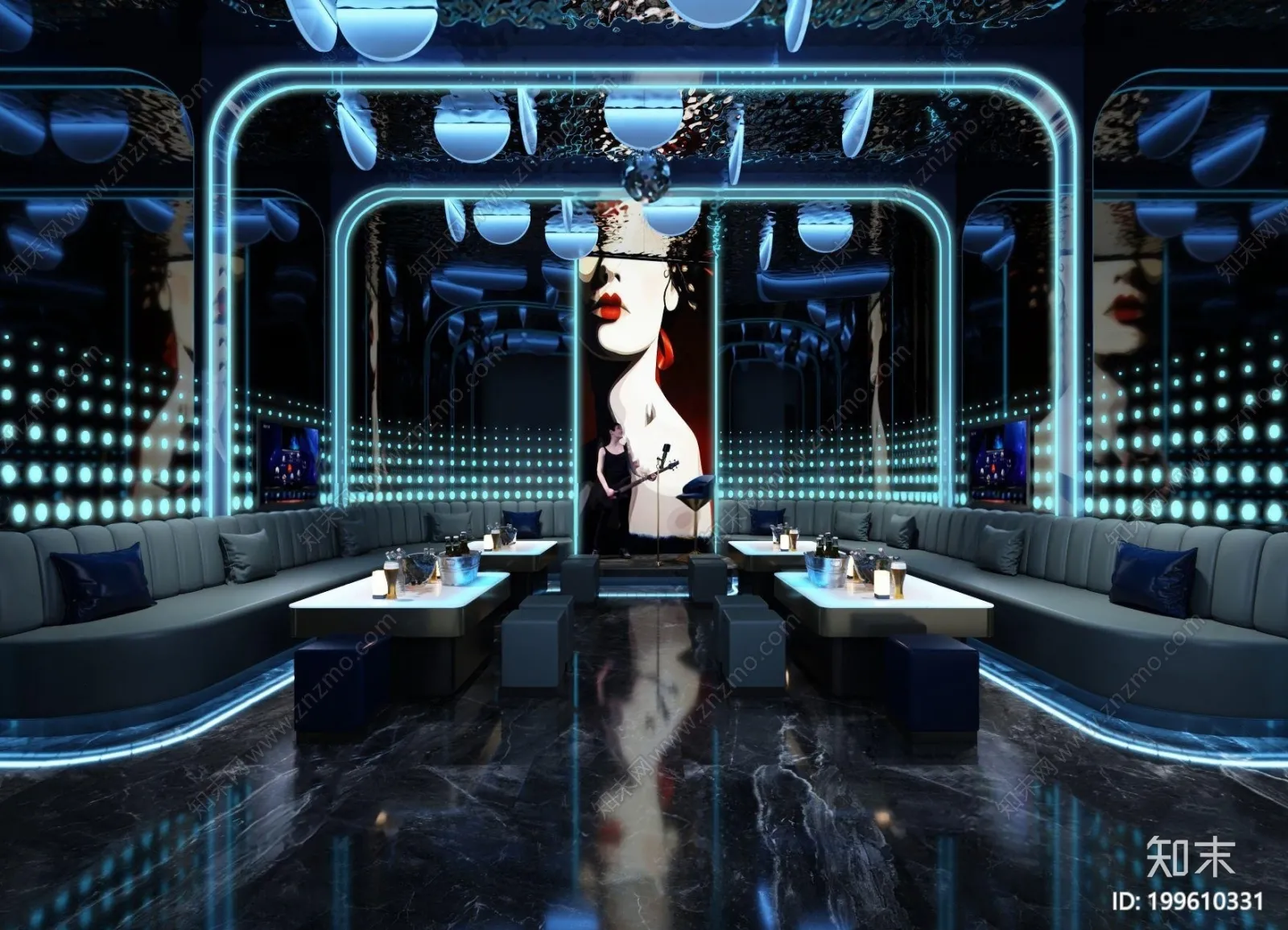 Karaoke - Bar - KTV 3D Interior Scenes - 022