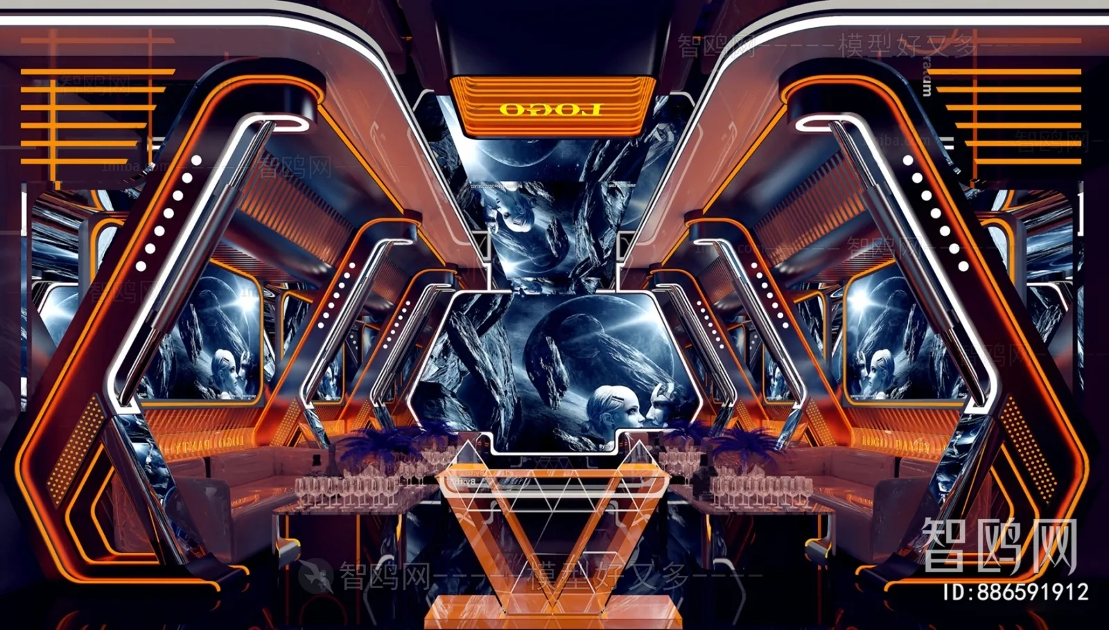 Karaoke - Bar - KTV 3D Interior Scenes - 024