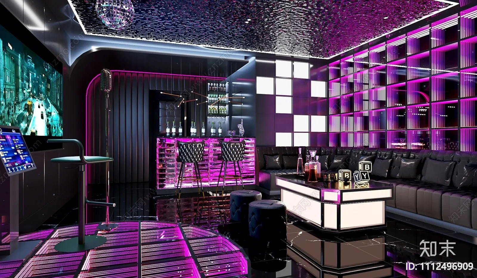 Karaoke - Bar - KTV 3D Interior Scenes - 027