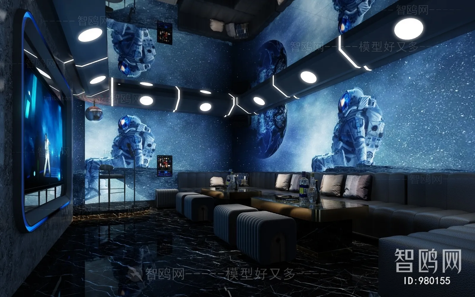 Karaoke - Bar - KTV 3D Interior Scenes - 035