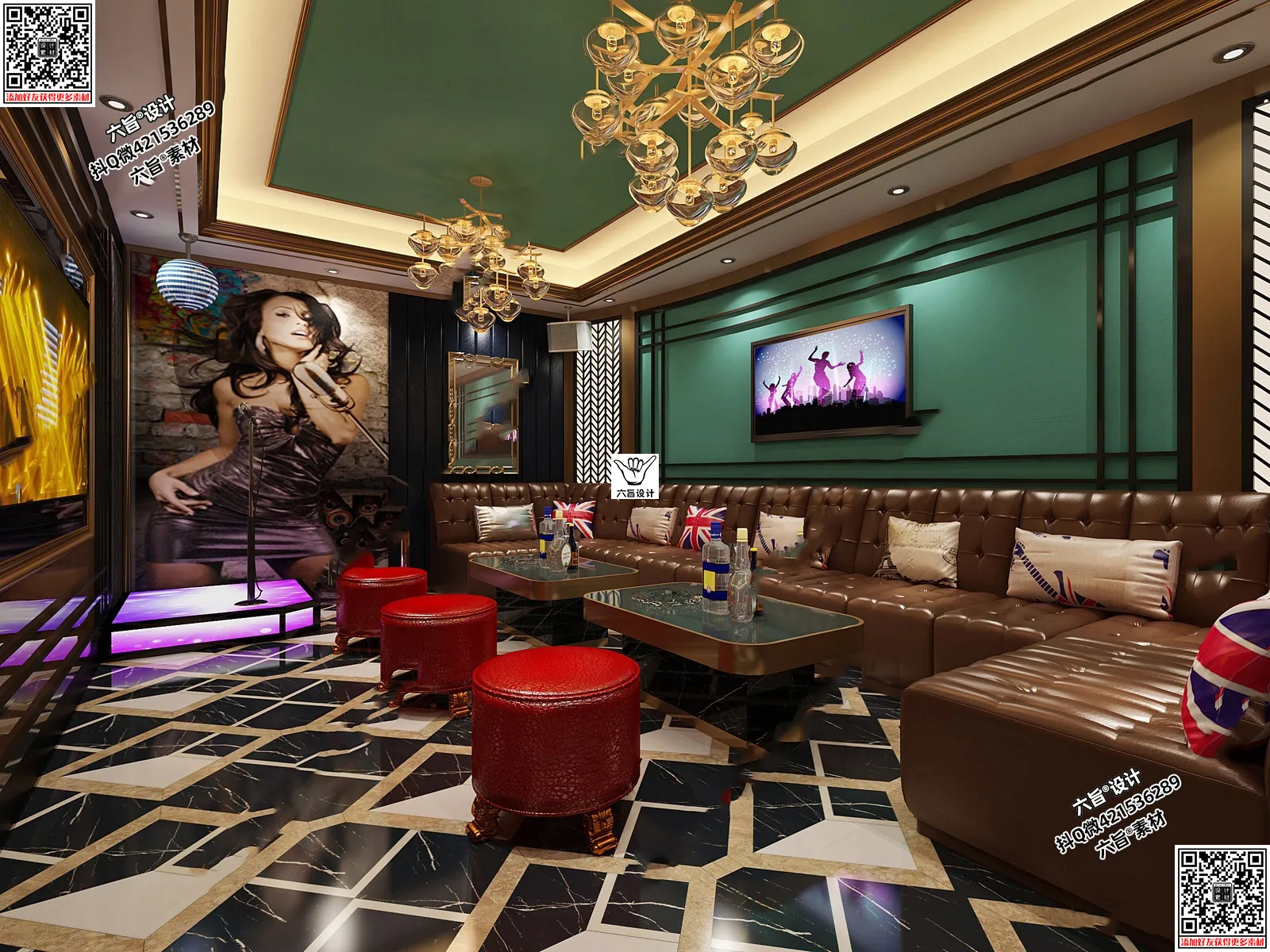 Karaoke - Bar - KTV 3D Interior Scenes - 038