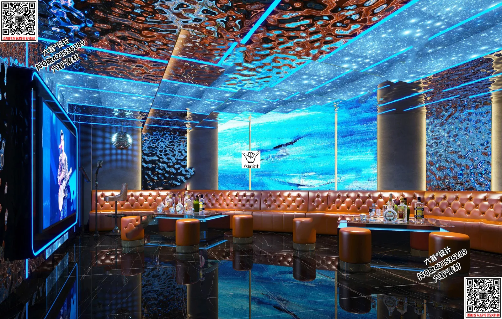 Karaoke - Bar - KTV 3D Interior Scenes - 044
