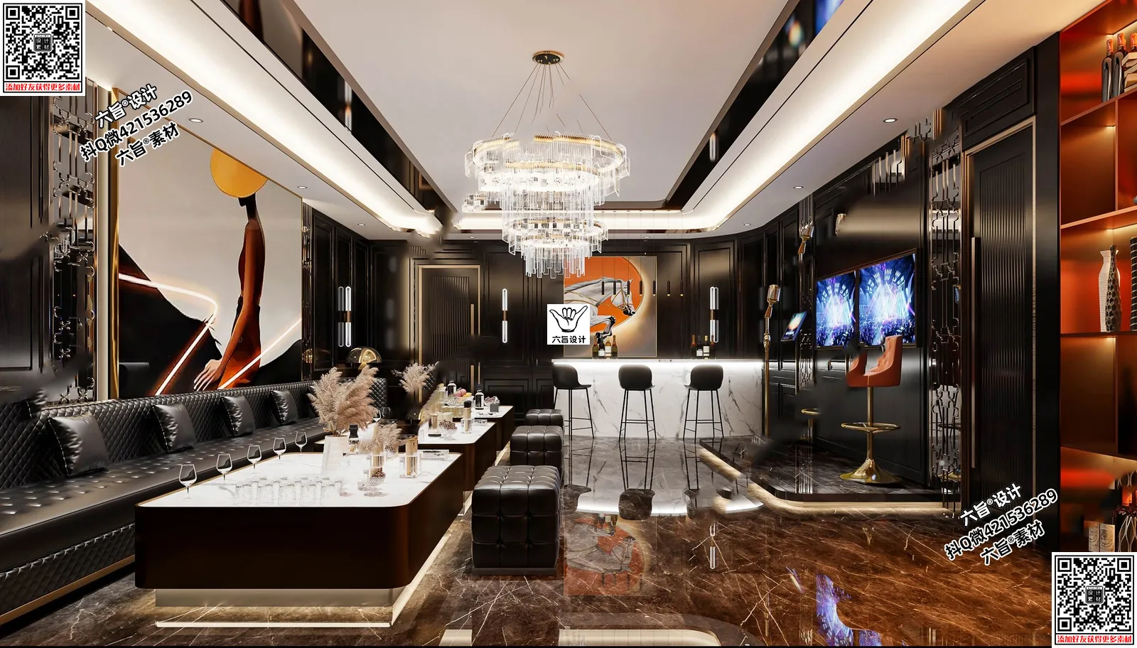 Karaoke - Bar - KTV 3D Interior Scenes - 052