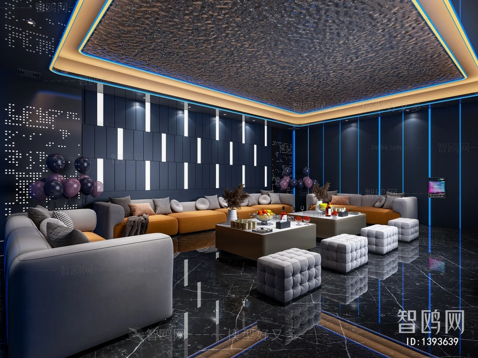 Karaoke - Bar - KTV 3D Interior Scenes - 055