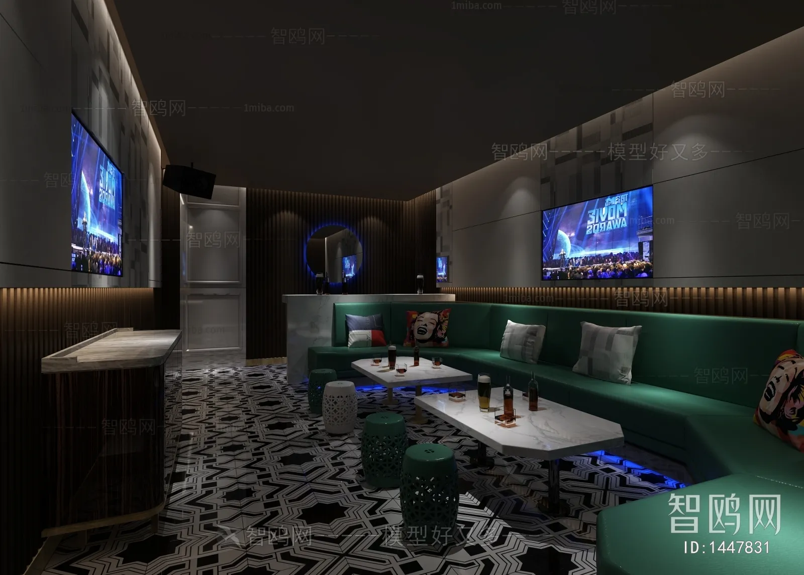 Karaoke - Bar - KTV 3D Interior Scenes - 059