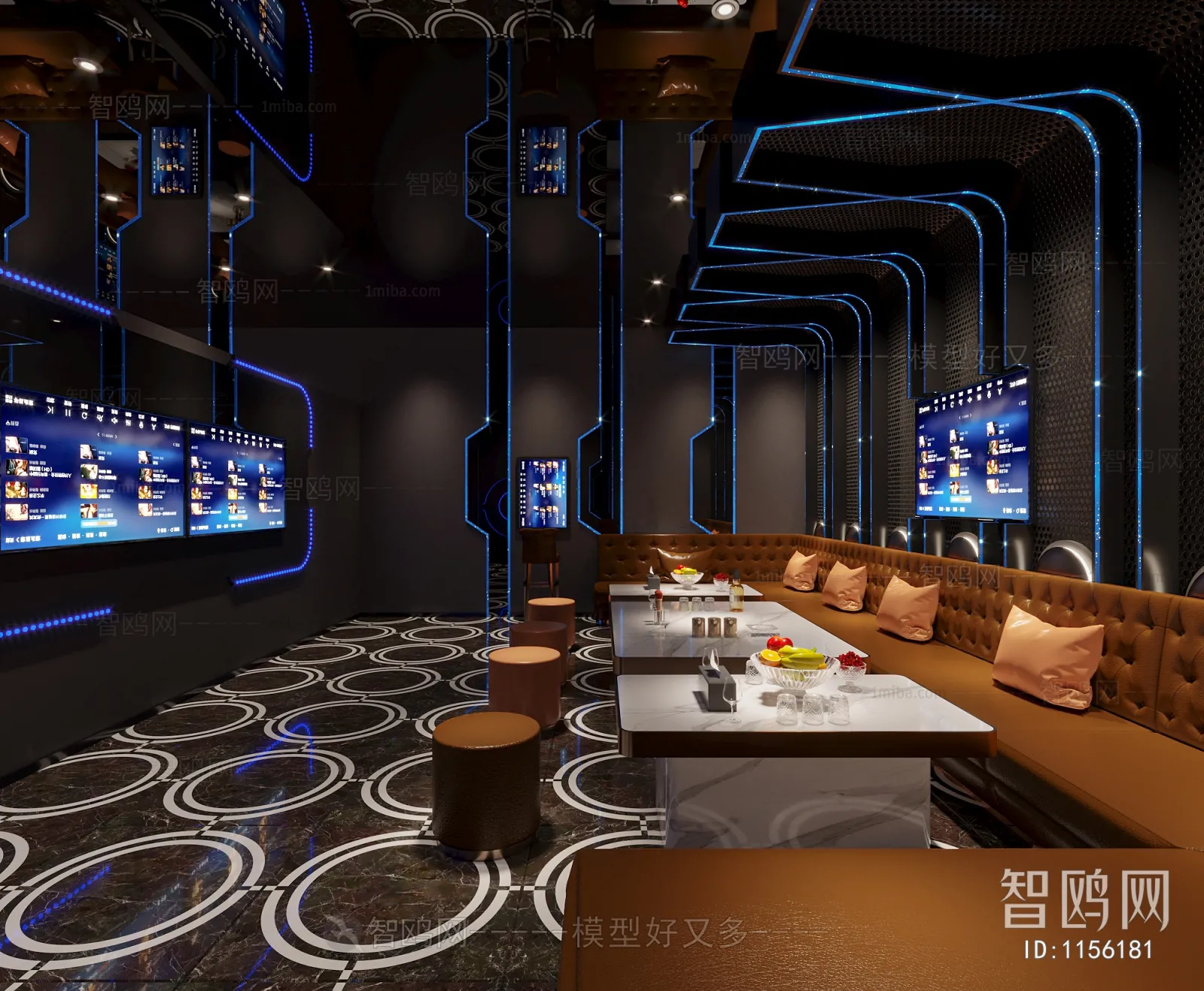 Karaoke - Bar - KTV 3D Interior Scenes - 062