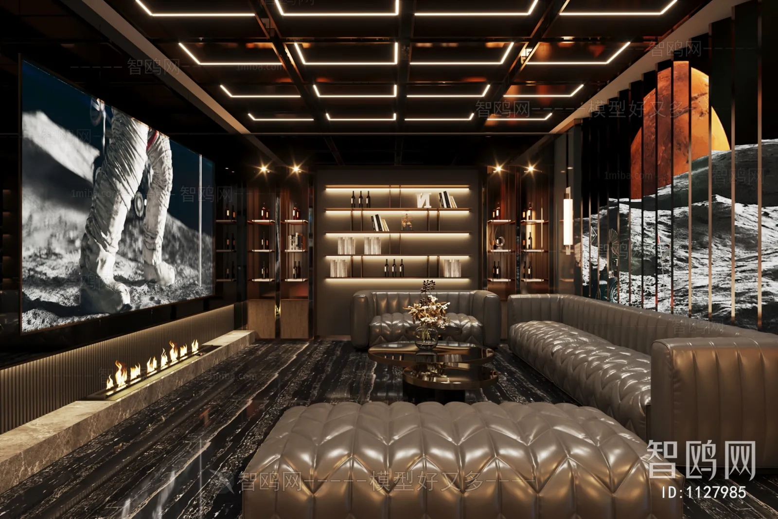 Karaoke - Bar - KTV 3D Interior Scenes - 063