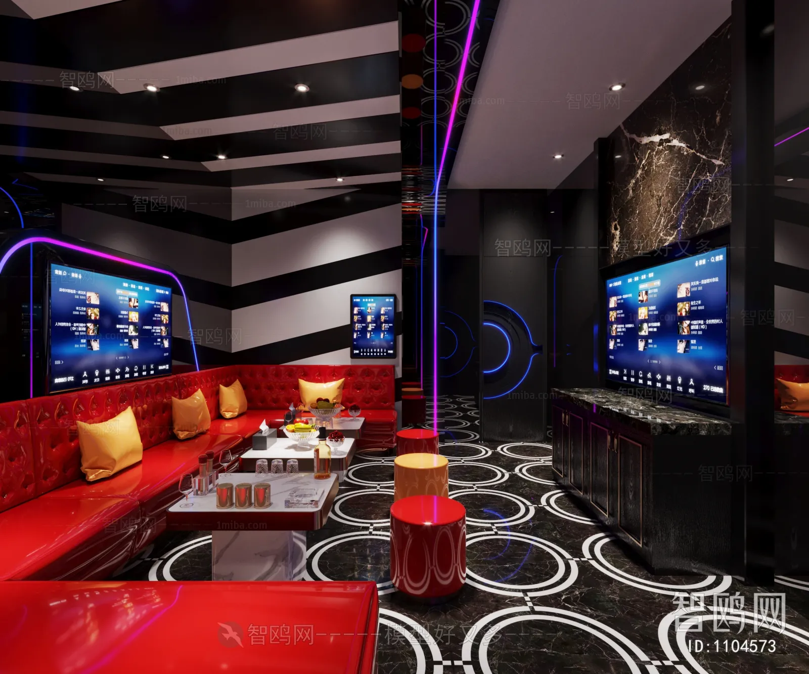 Karaoke - Bar - KTV 3D Interior Scenes - 067