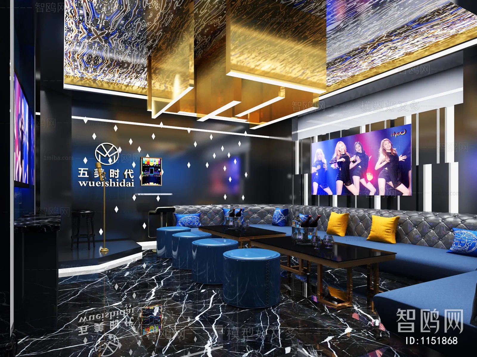 Karaoke - Bar - KTV 3D Interior Scenes - 070