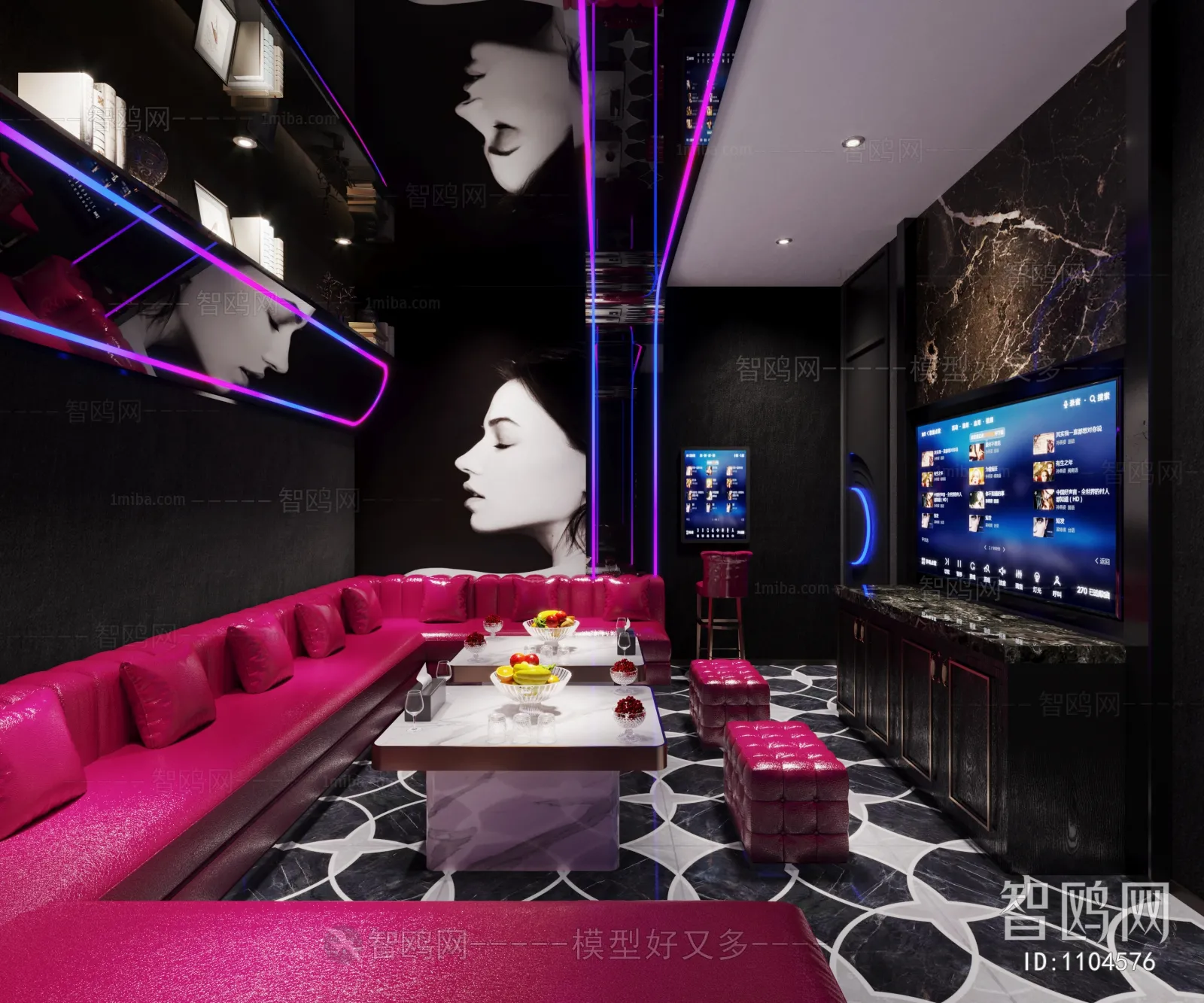 Karaoke - Bar - KTV 3D Interior Scenes - 074