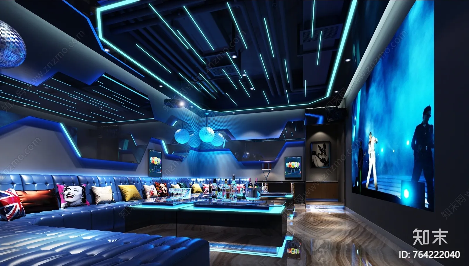 Karaoke - Bar - KTV 3D Interior Scenes - 075