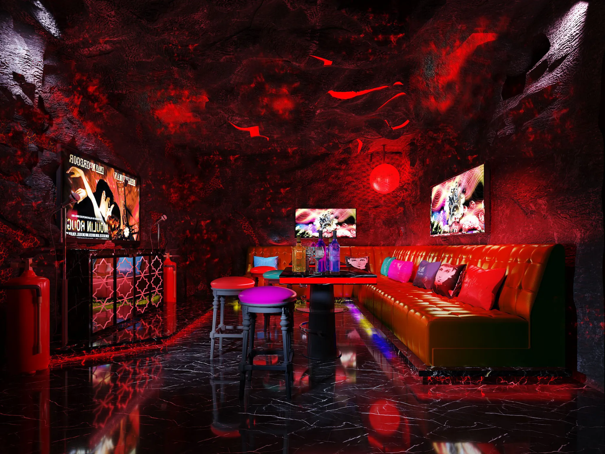 Karaoke - Bar - KTV 3D Interior Scenes - 084