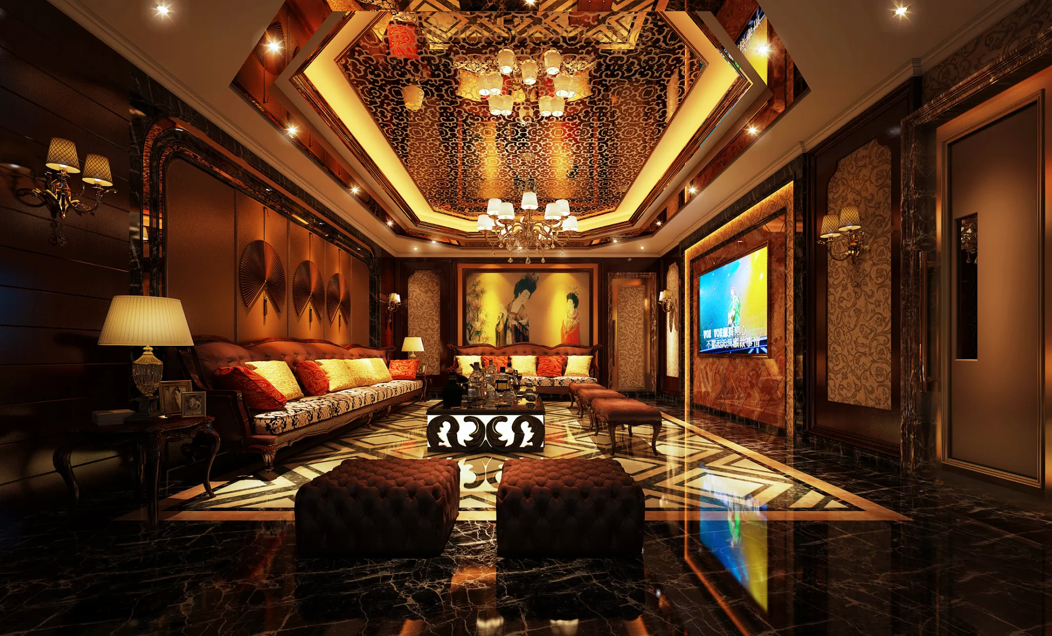 Karaoke - Bar - KTV 3D Interior Scenes - 085