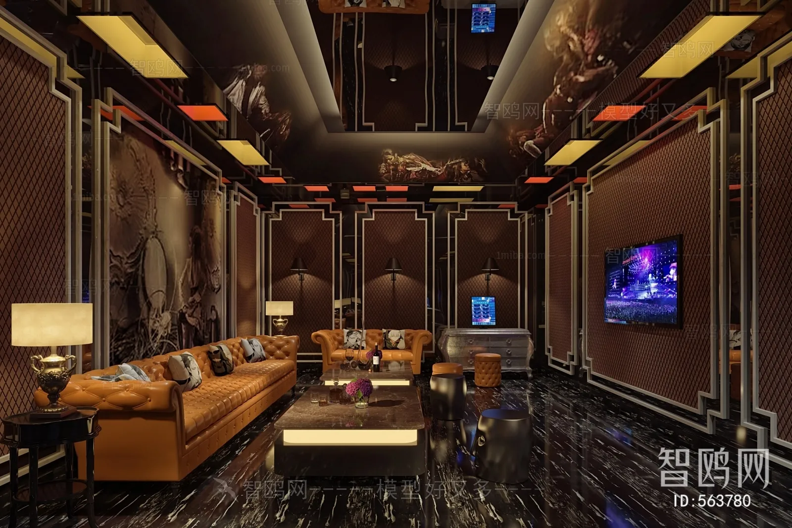 Karaoke - Bar - KTV 3D Interior Scenes - 092