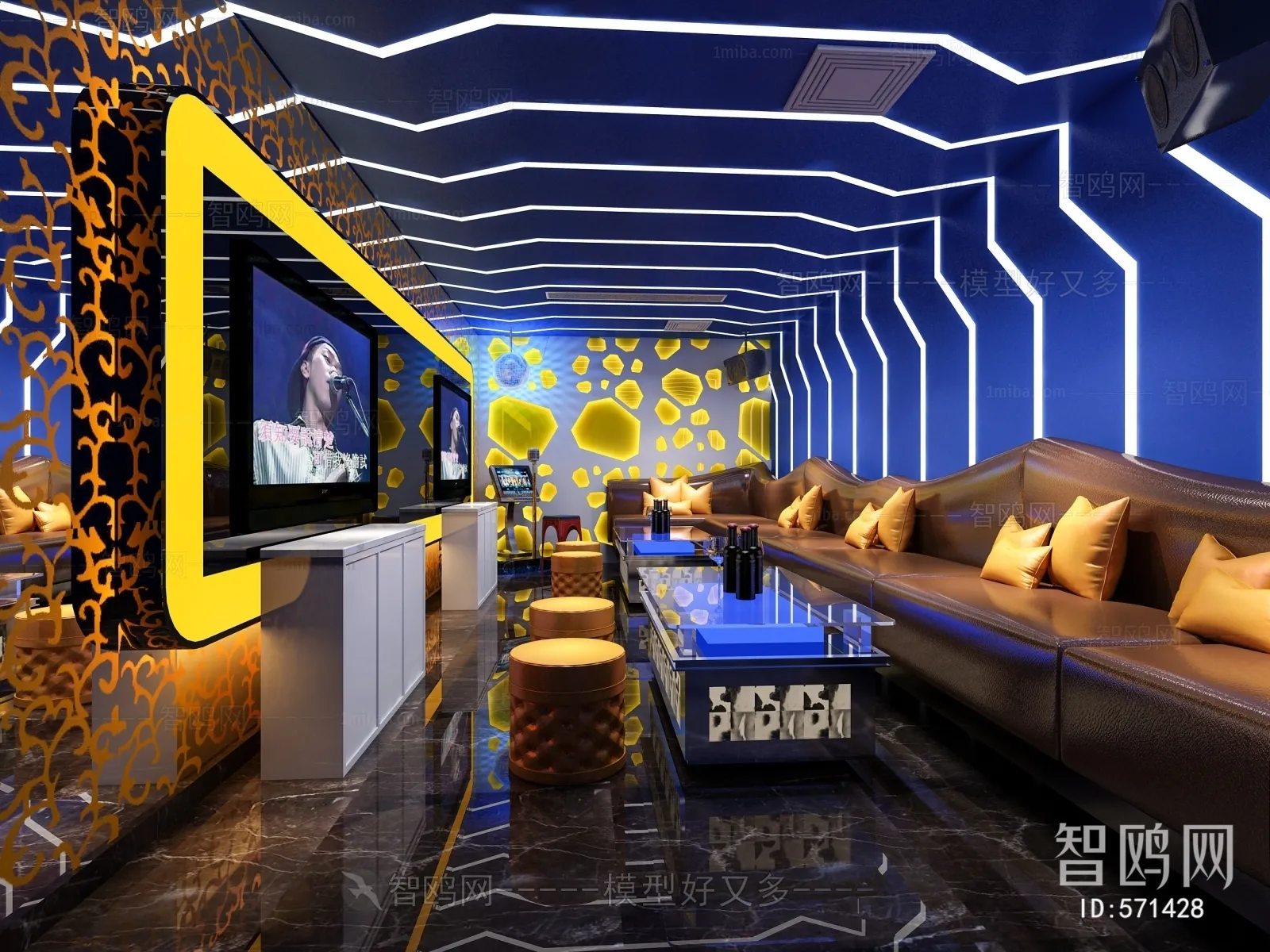 Karaoke - Bar - KTV 3D Interior Scenes - 093