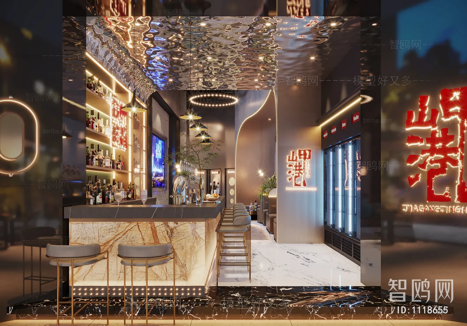 Karaoke - Bar - KTV 3D Interior Scenes - 095