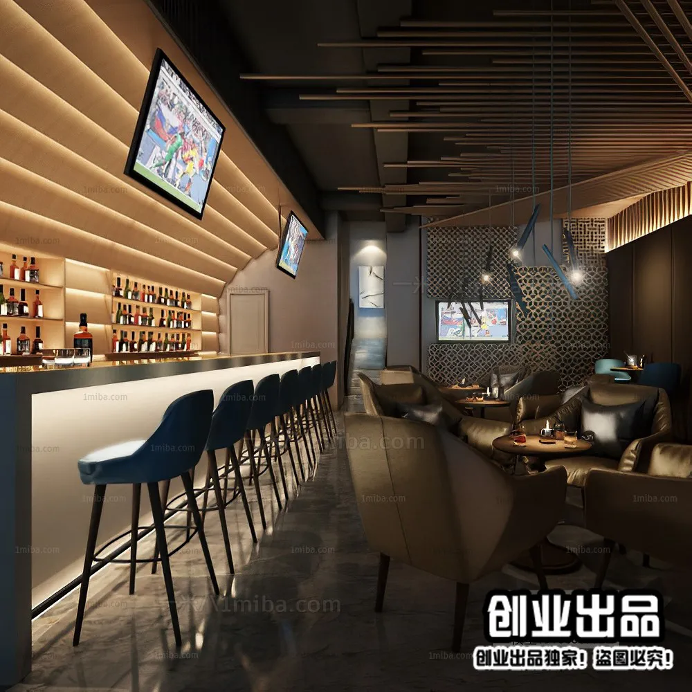 Karaoke - Bar - KTV 3D Interior Scenes - 099