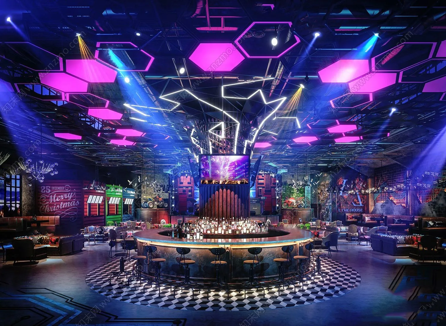 Karaoke - Bar - KTV 3D Interior Scenes - 127