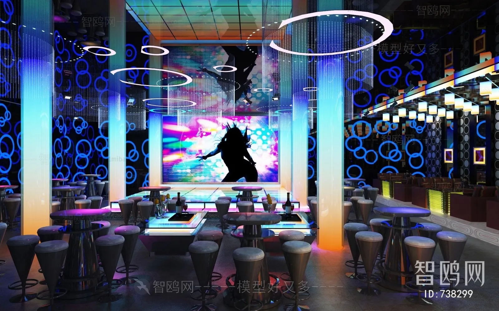 Karaoke - Bar - KTV 3D Interior Scenes - 136
