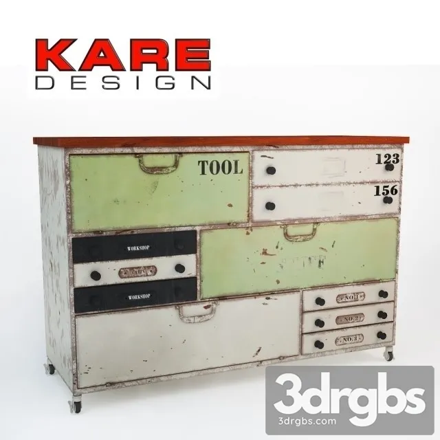 Kare Dresser DIY 3 3D Model Free