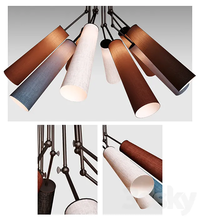 KARE Pendant Lamp Multi Speaker 10-lite 3D Model