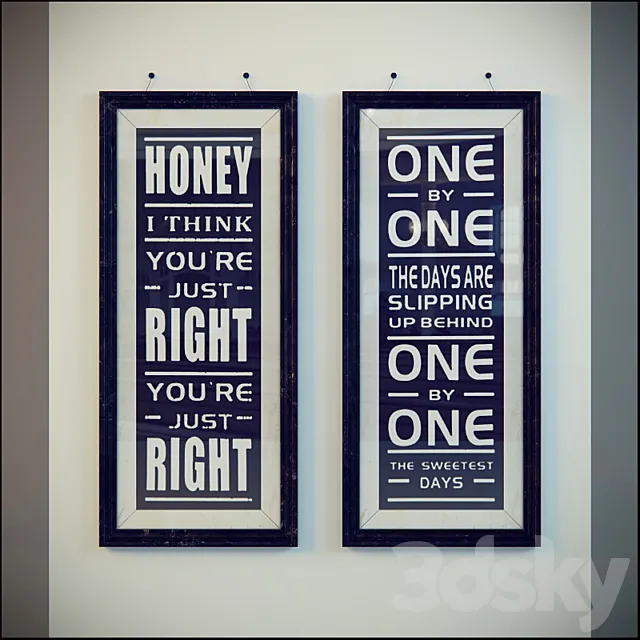 KARE - Picture Frame Slogan Assorted 3D Model