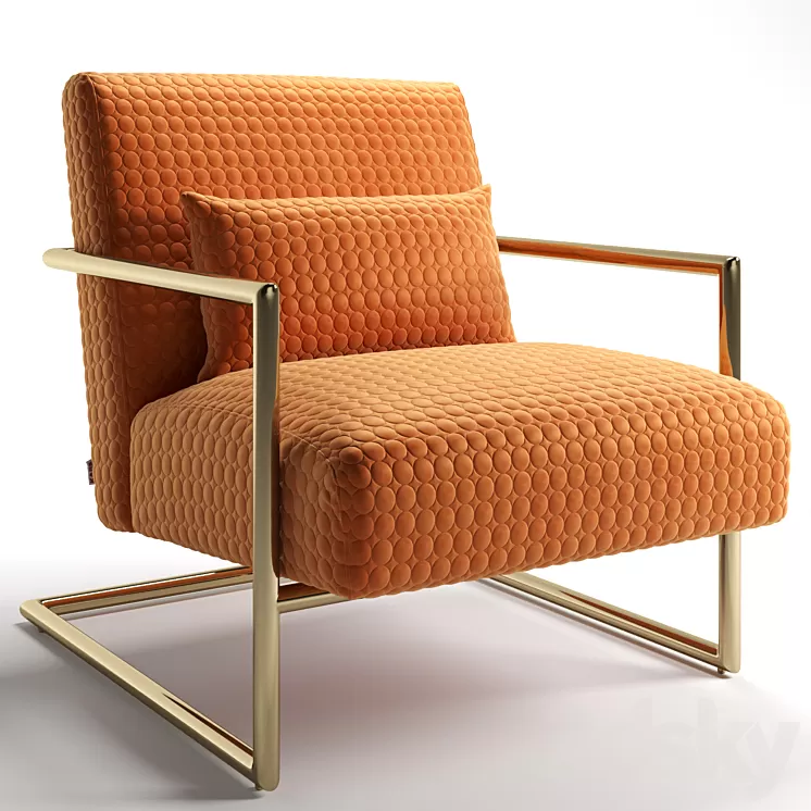 Kare Sessel Living Vegas Orange 3D Model