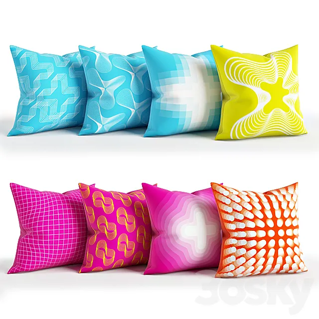 Karim Rashid Pillows 3D Model