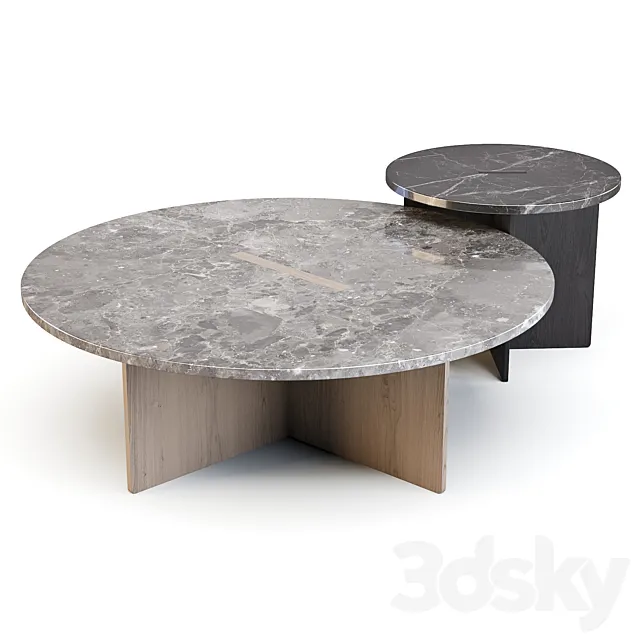 Karimoku CaseStudy: N-ST01 - Coffee and Side Table 3DModel