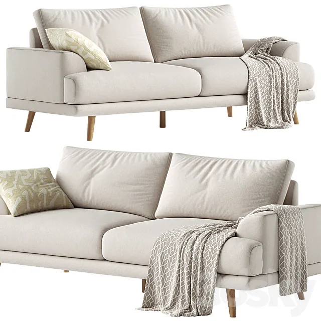 Karin 3 seater sofa 3D Model