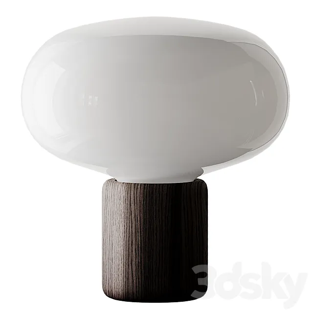 Karl-Johan table lamp oak ON_OFF 3DModel