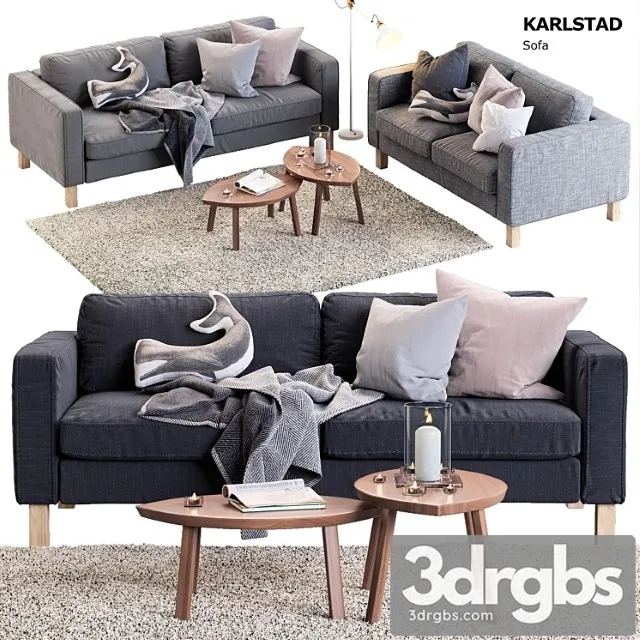 Karlstad ikea sofas 3D Model Download