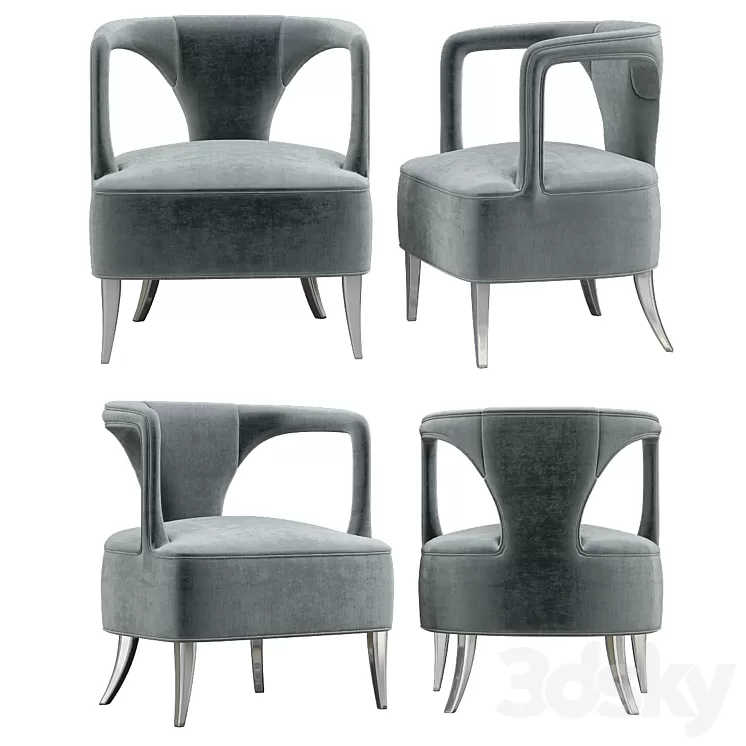 Karoo armchair - Brabbu 3D Model