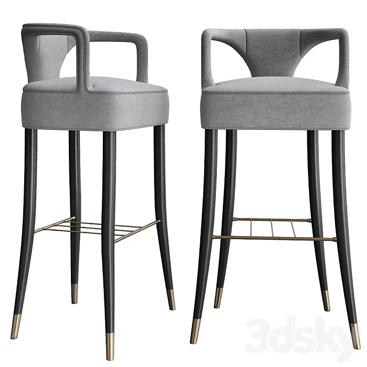Karoo bar chair by Brabbu 3D Model