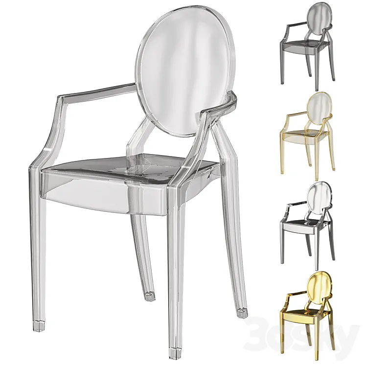 Kartell ghost chair 3D Model Free