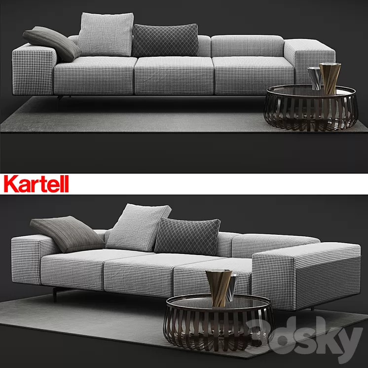 Kartell Largo Sofa 3D Model