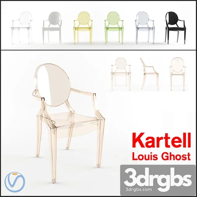 Kartell louis ghost chair 2 3D Model Free