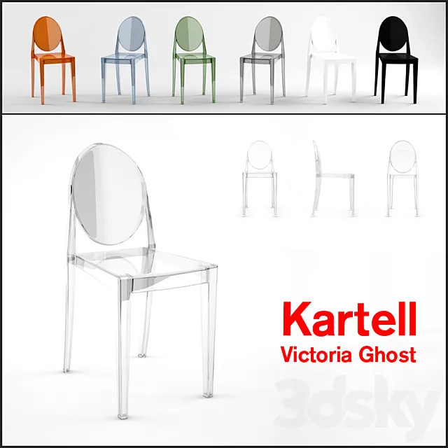 Kartell Victoria Ghost Chair 3D Model