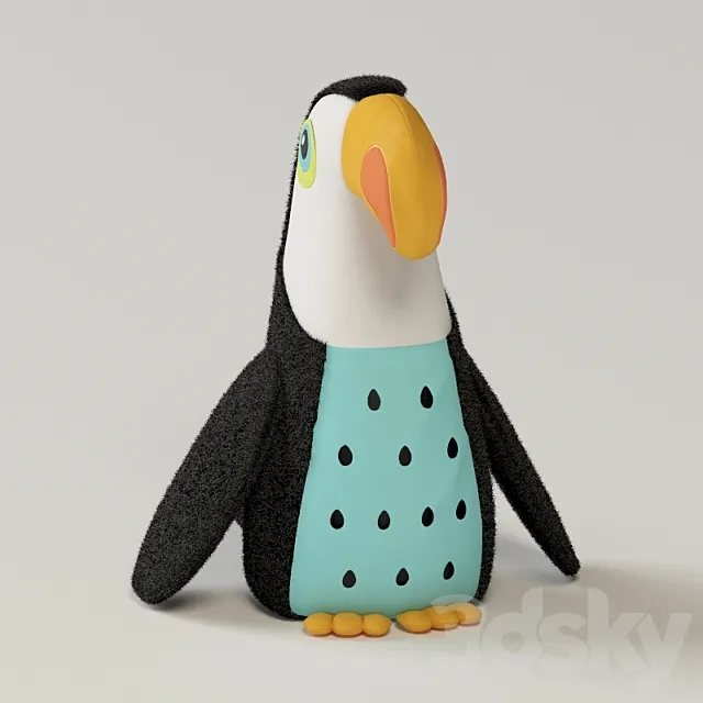 Kas Paradise Toucan Cushion 3D Model