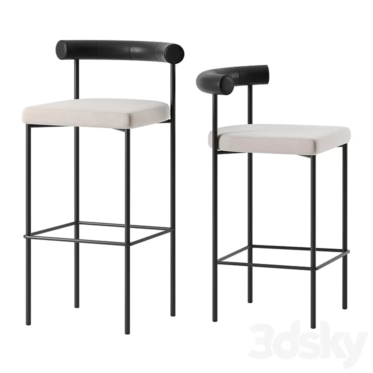 Kashmir bar Stools by Resident 3D Model Free