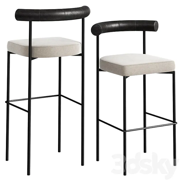 Kashmir barstool simon james 3D Model